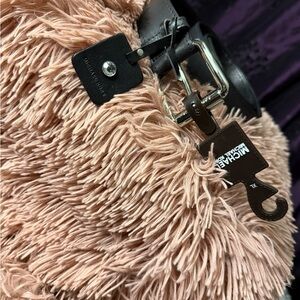 Michael Kors leather belt with silver Accents